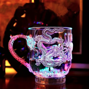 LED Glass Dragon Mug